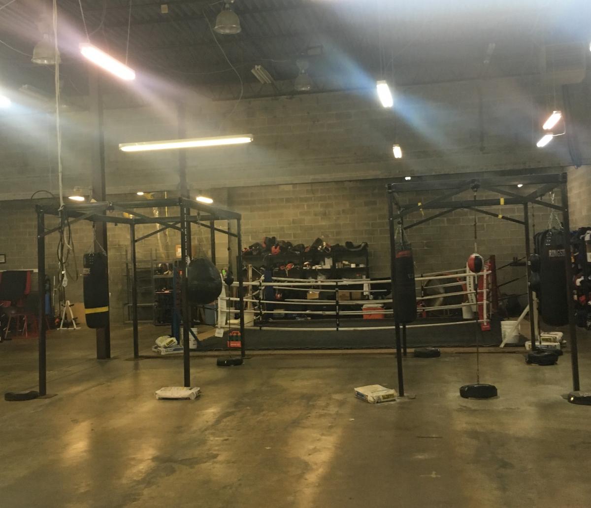 inside the boxing gym
