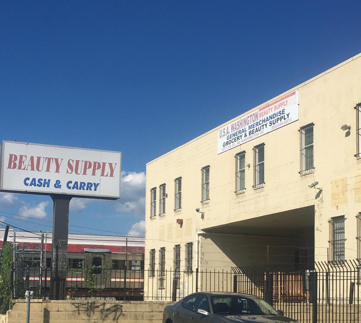 The outside of the beauty supply warehouse