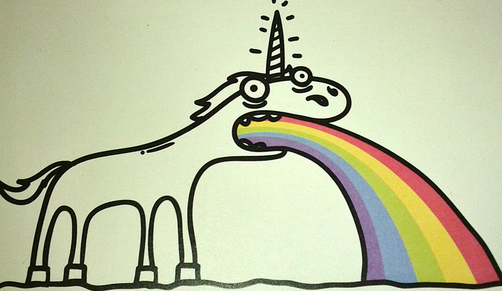 unicorn vomiting